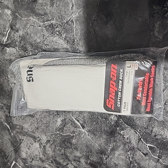 Snap On Crew Socks Large 7-12 Cotton - Picture 2 of 2